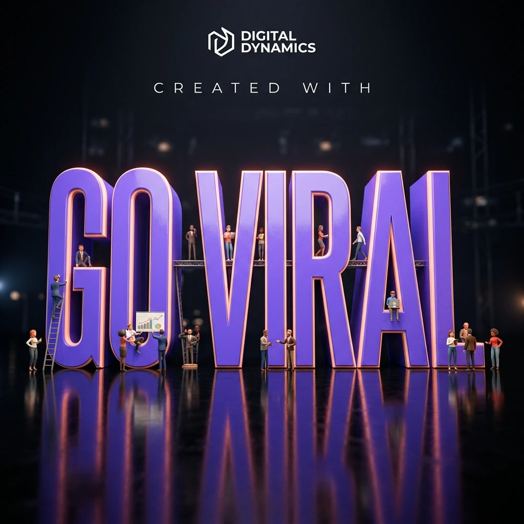 3D extruded letters event poster